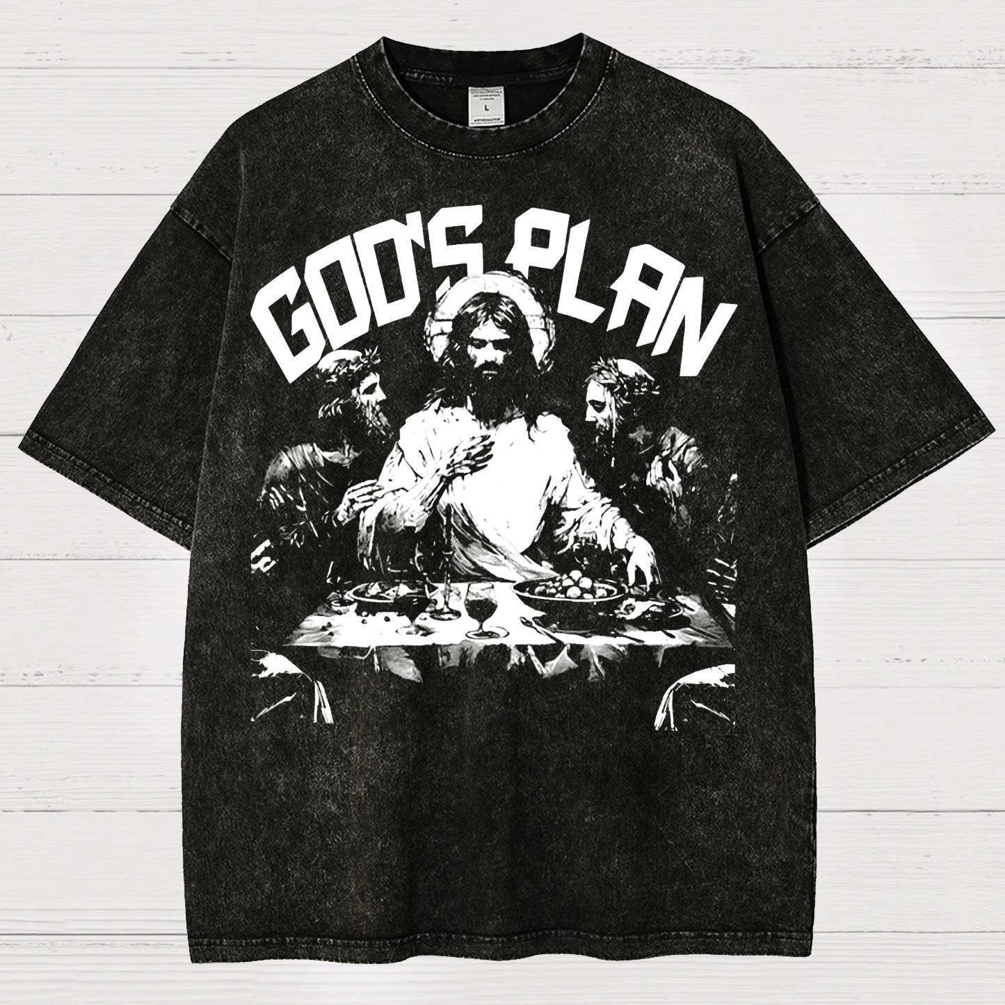 Unisex God's Plan Vintage Distressed T-shirt