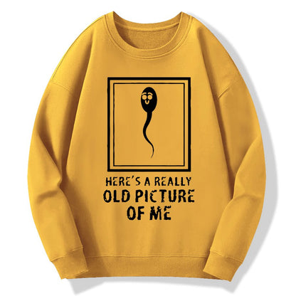 Here's A Really Old Picture Of Me Geek Cotton Sweatshirt