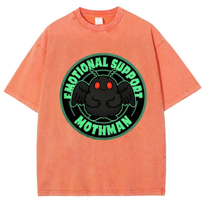 Emotional Support Mothman Vintage Distressed T-shirt