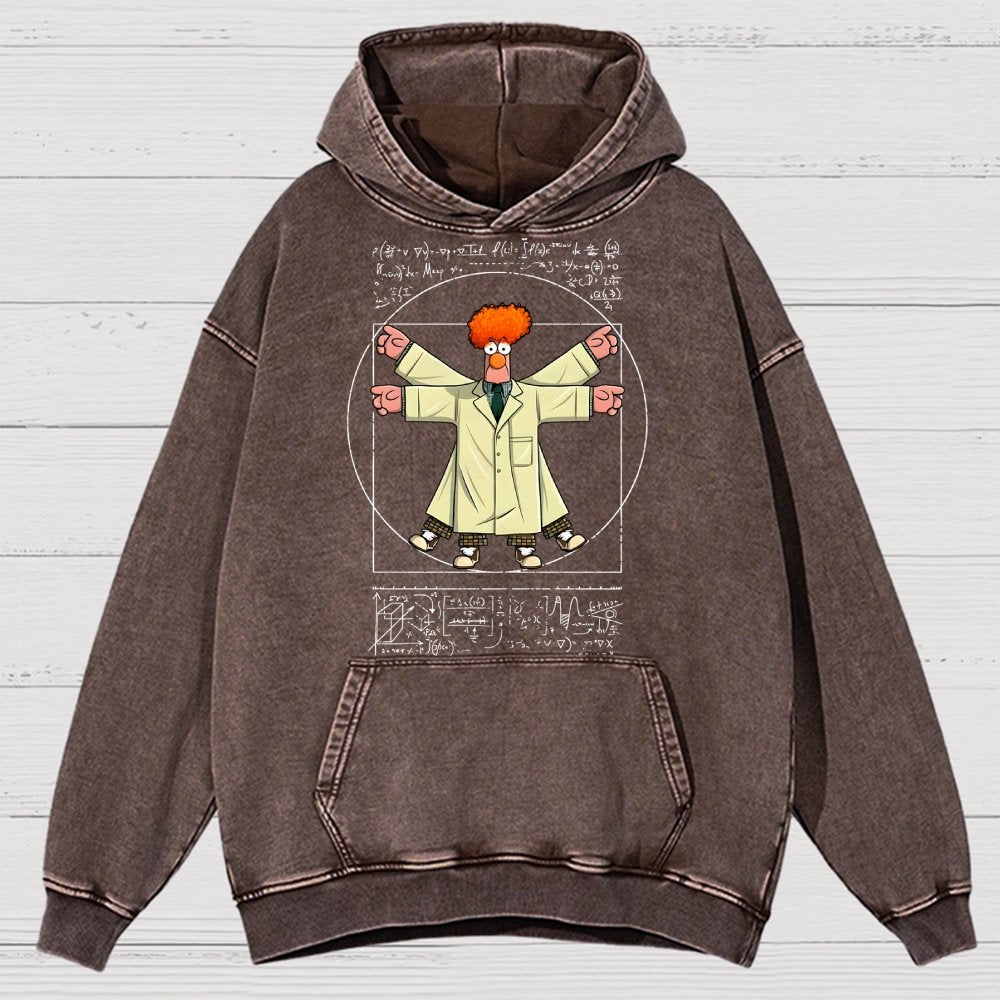 Vitruvian Puppet Vintage Distressed Hoodie