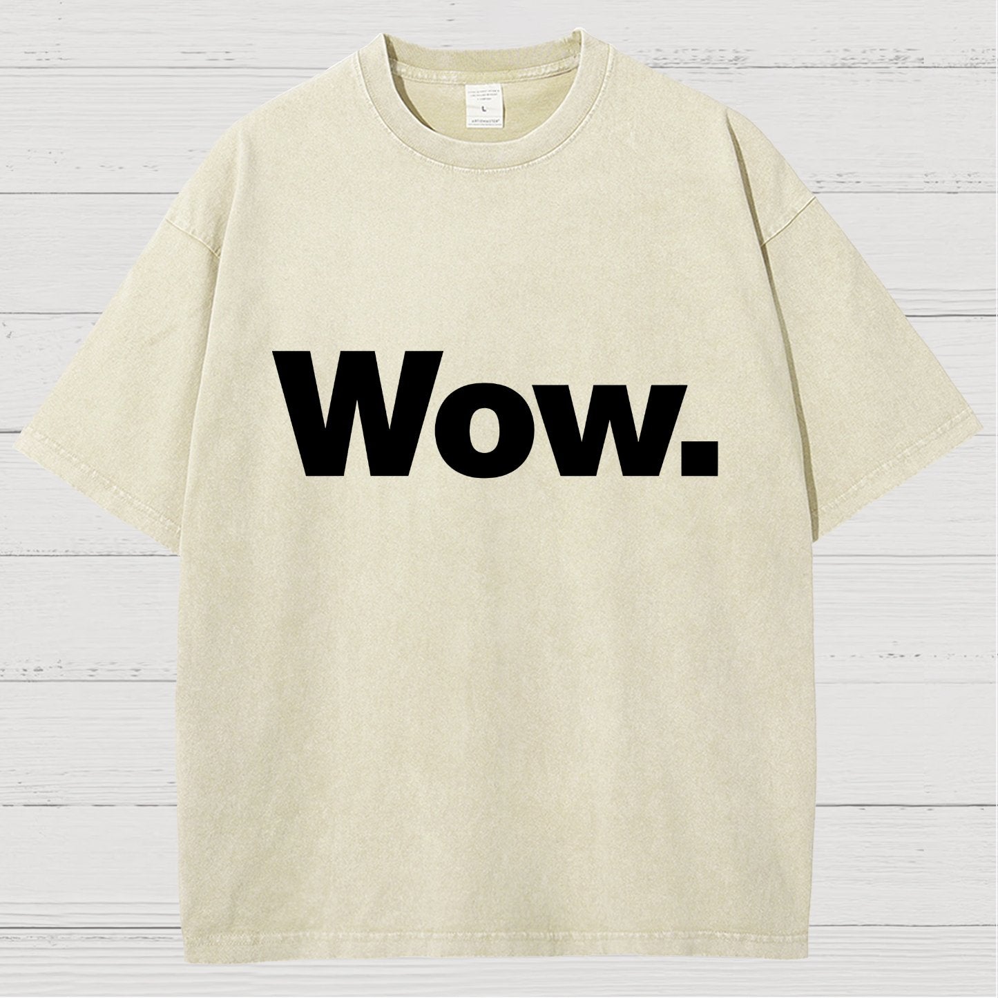 Wow. Classic Vintage Distressed T-shirt