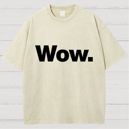 Wow. Classic Vintage Distressed T-shirt