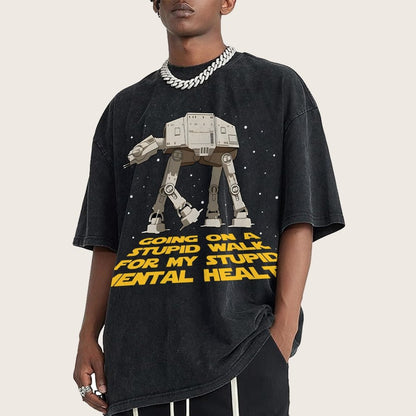 Galactic Wander Vintage Distressed T-shirt