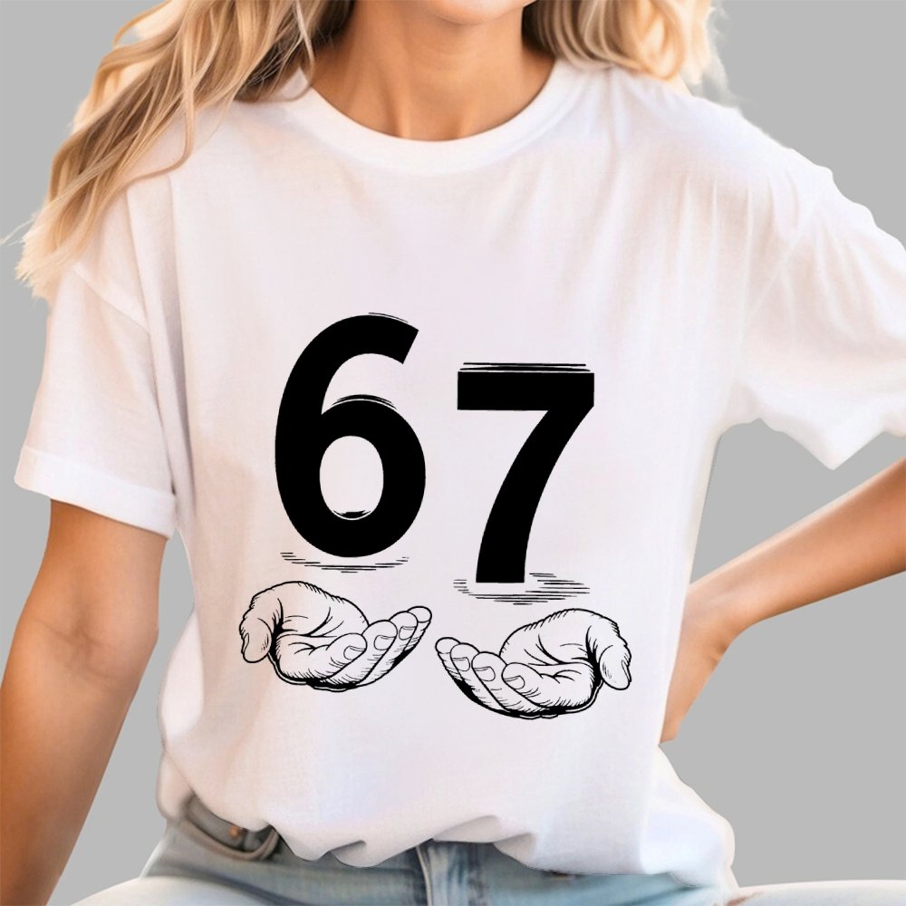 Funny Six Seven Meme Viral Quote Geek T-Shirt