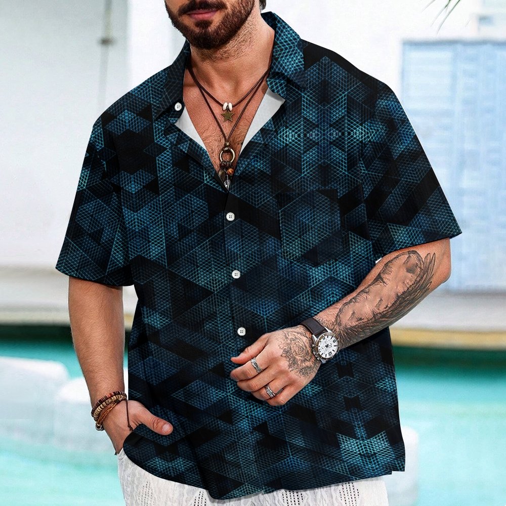 Geometric line science fiction Geek Hawaiian Shirt