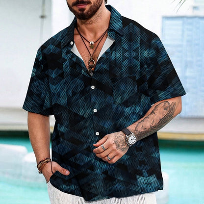 Geometric line science fiction Geek Hawaiian Shirt