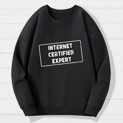 Internet Certified Expert Geek Cotton Sweatshirt