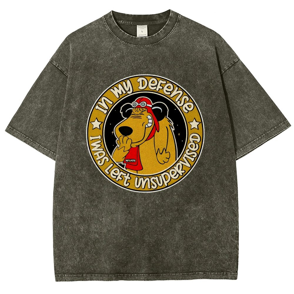 In My Defense I Was Left Unsupervised Vintage Distressed T-shirt