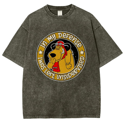 In My Defense I Was Left Unsupervised Vintage Distressed T-shirt