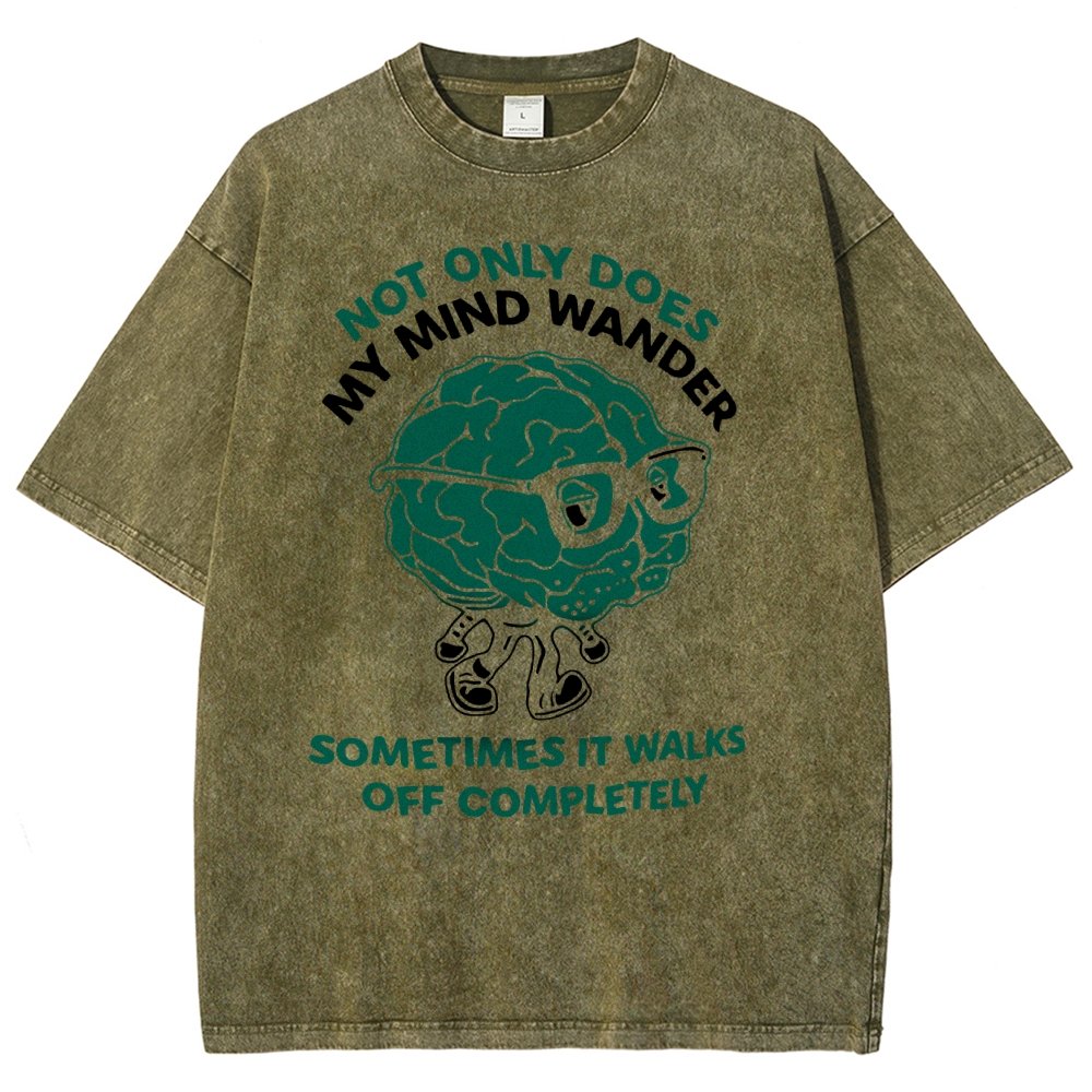My Mind Wanders Vintage Distressed T-shirt