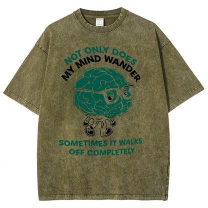 My Mind Wanders Vintage Distressed T-shirt