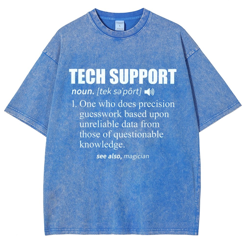 Tech Support Definition Vintage Distressed T-shirt