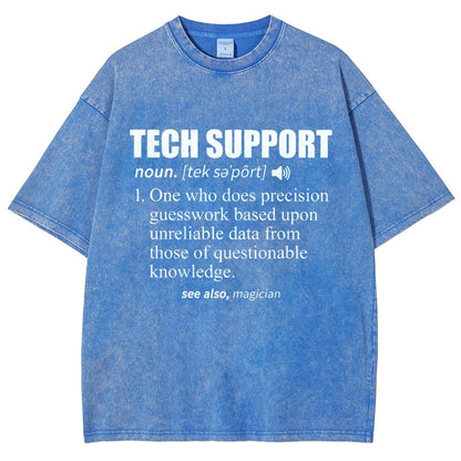 Tech Support Definition Vintage Distressed T-shirt