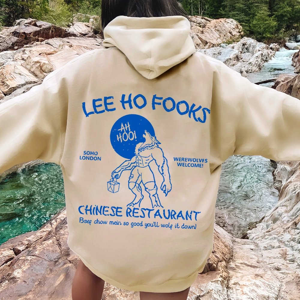 Lee Ho Fooks Chinese Restaurant Printed Back Unisex Cotton Hoodie