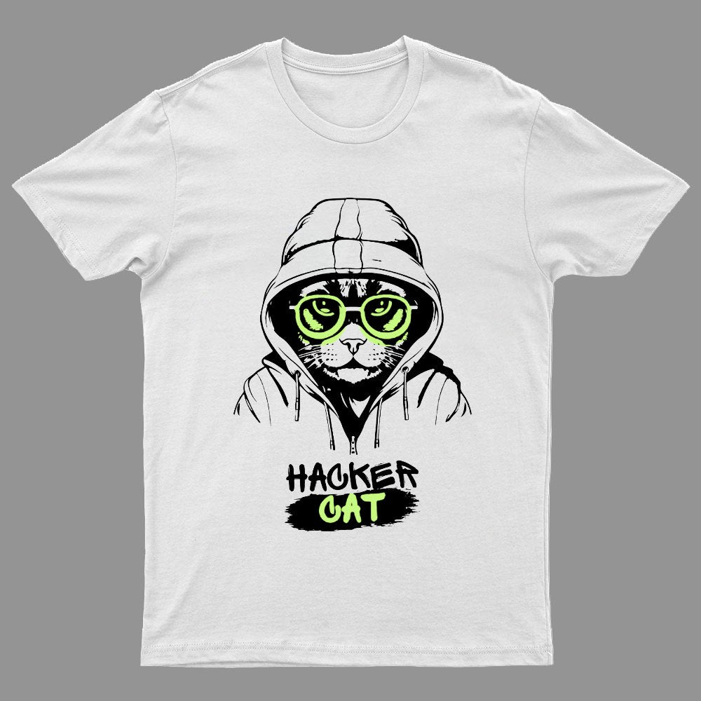 Hacker Cat Geeky T-Shirt