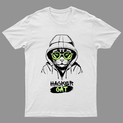 Hacker Cat Geeky T-Shirt