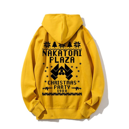 Now I Have a Machine Gun Ho-Ho-Ho Printed Back Unisex Cotton Hoodie