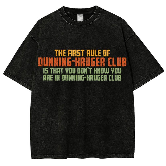 Dunning-Kruger Club Vintage Distressed T-shirt