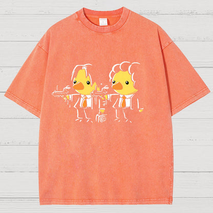 Duck Fiction Geeky Vintage Distressed T-shirt