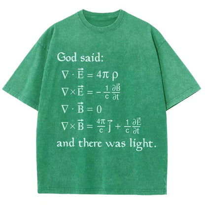 God said Funny math Vintage Distressed T-shirt