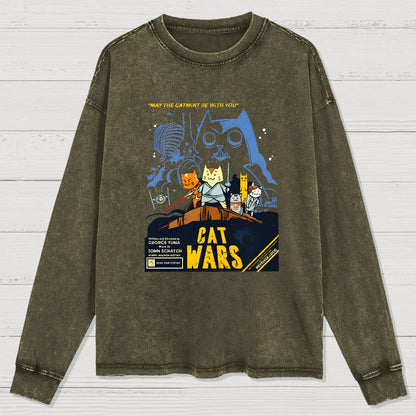 Cat Wars，Revenge of The Dog Washed Long Sleeve Tee