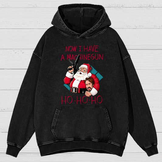 Ho-Ho-Ho Vintage Distressed Hoodie