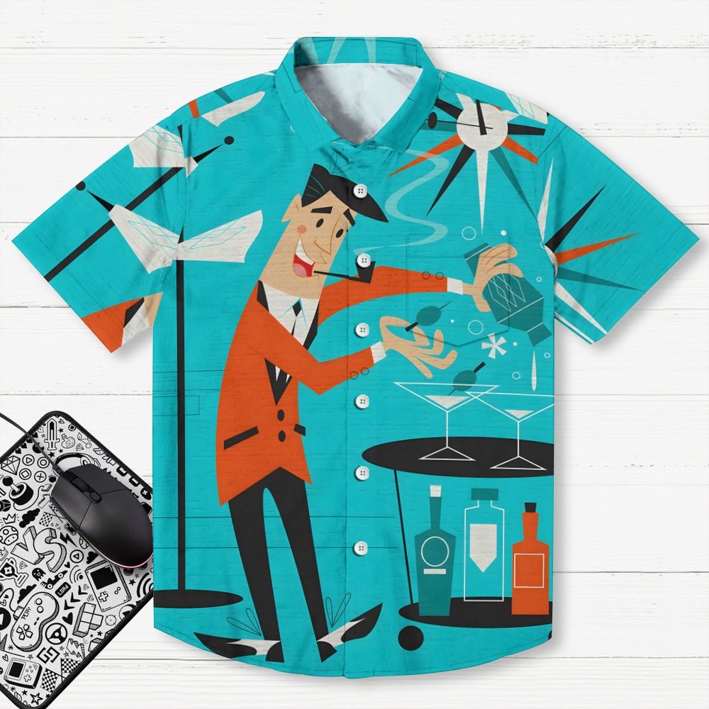 Cocktail Chemistry Reactions Geek Hawaiian Shirt