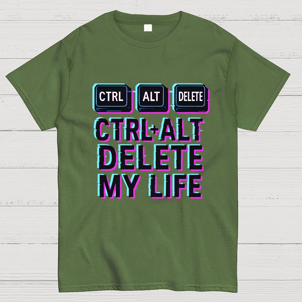 Ctrl Alt Del My Life Unisex Geek T-Shirt