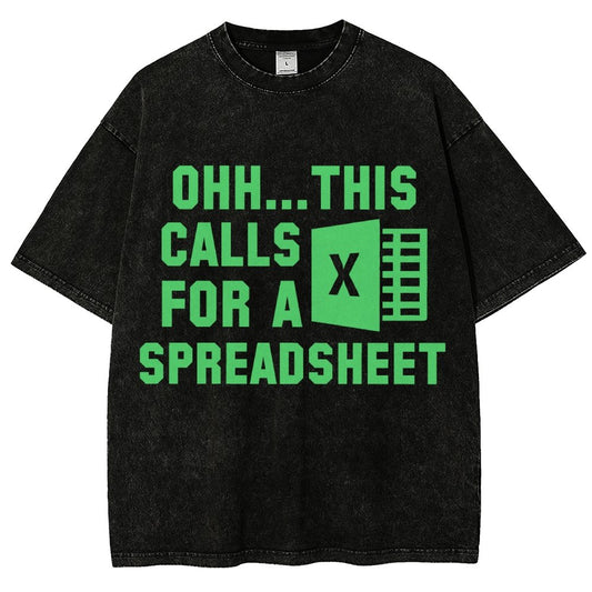 Ohh...This Calls for a Spreadsheet Vintage Distressed T-shirt