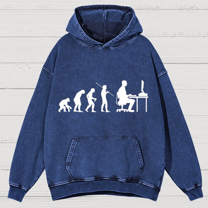 Computer Worker Evolution Shirt, Programmer Vintage Distressed Hoodie