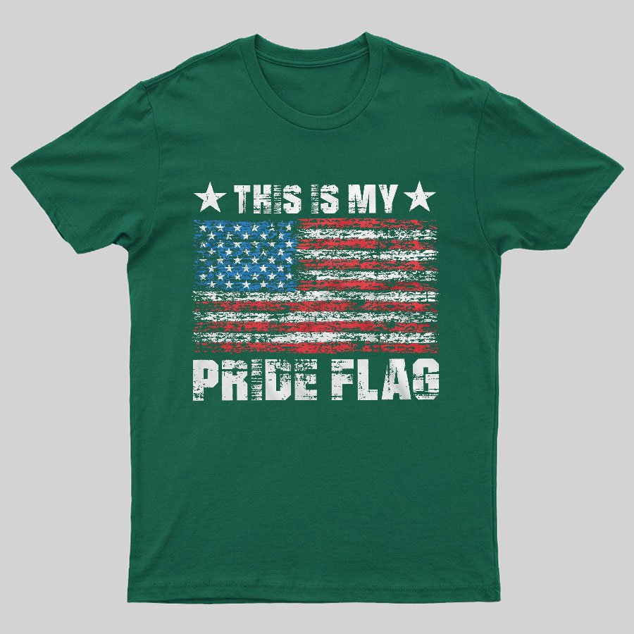Men's Patriotic Shirt This Is My Pride Flag Geeky T-Shirt