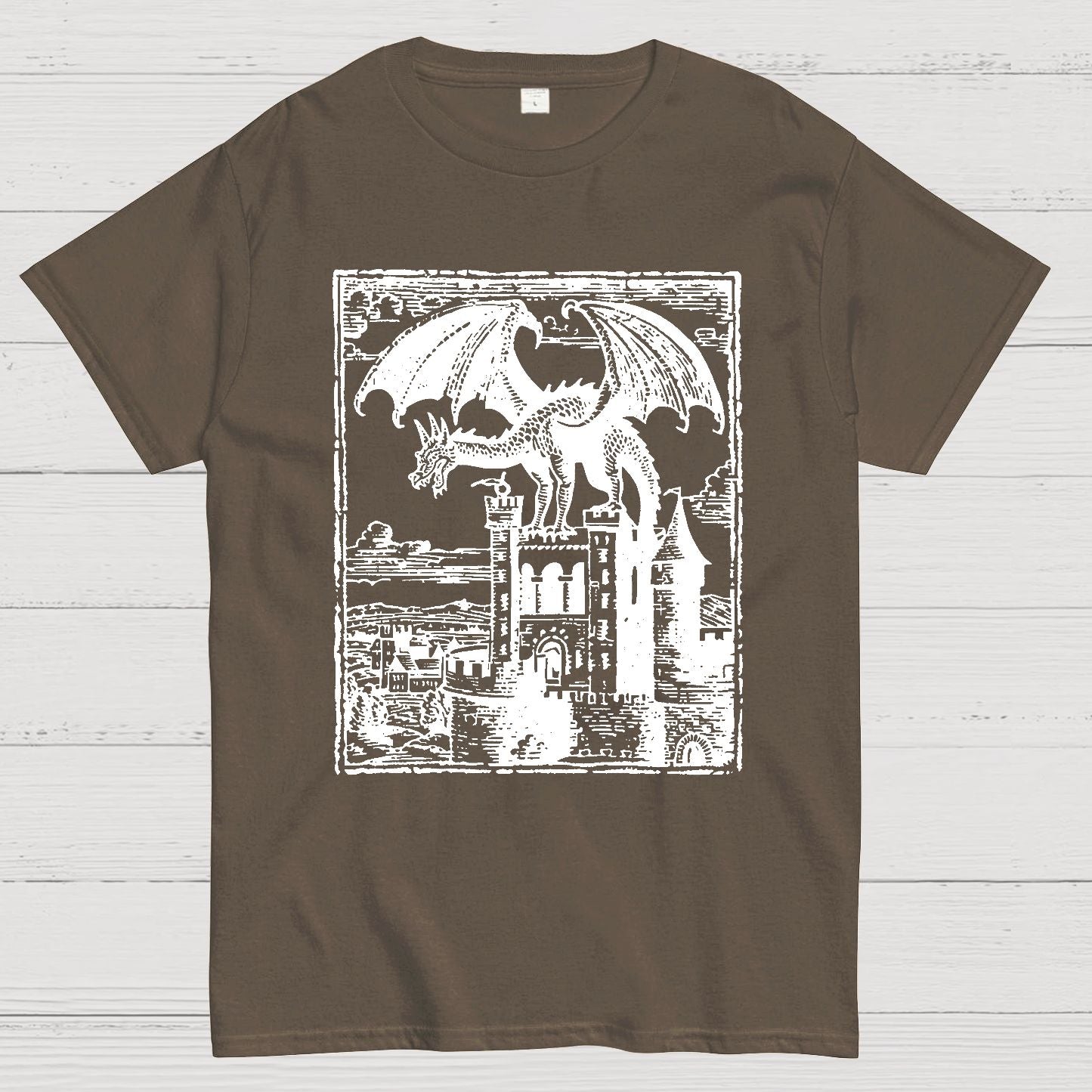 Dragon Vintage Dark Art Graphic Geek T-Shirt