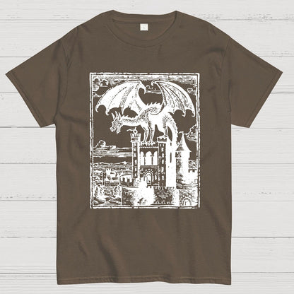 Dragon Vintage Dark Art Graphic Geek T-Shirt