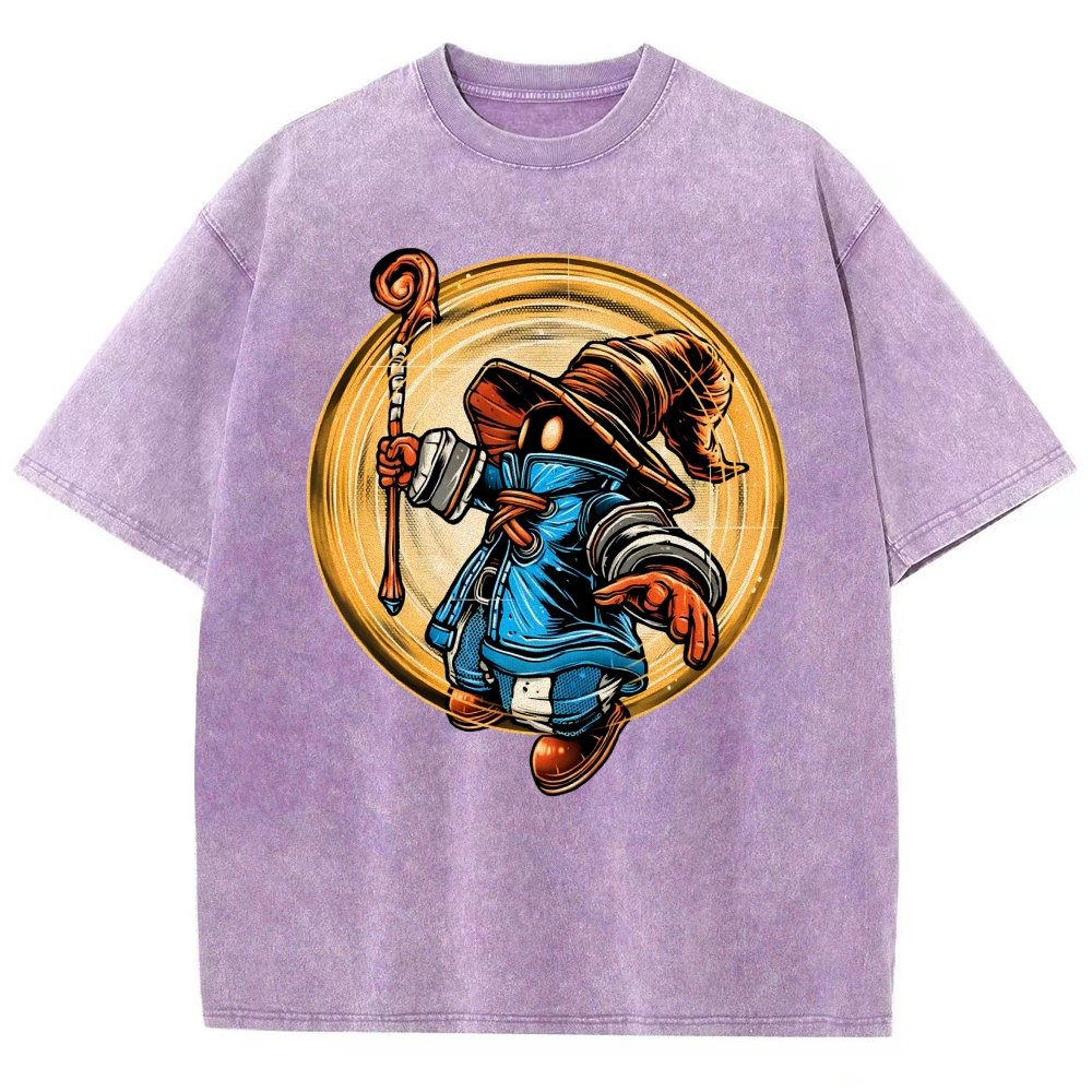 The Black Mage Vintage Distressed T-shirt