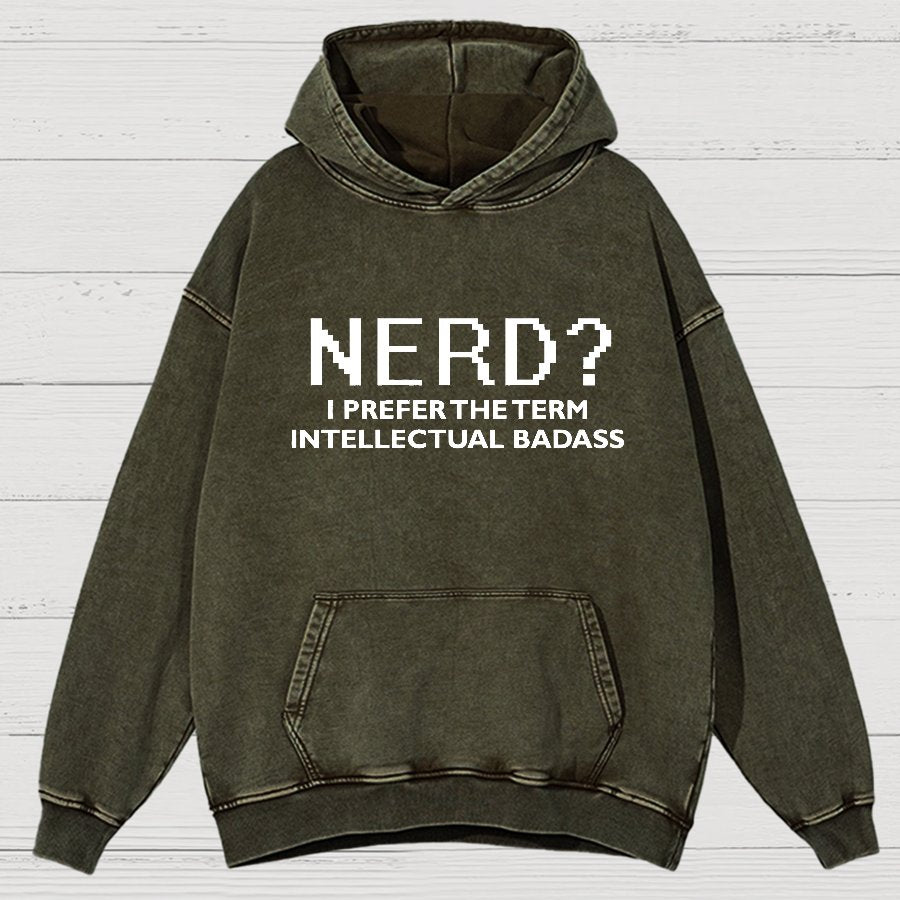 Funny Nerd Vintage Distressed Hoodie