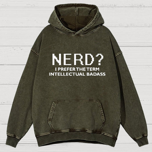 Funny Nerd Vintage Distressed Hoodie