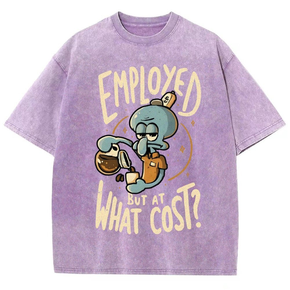 Employed But At What Cost Vintage Distressed T-shirt