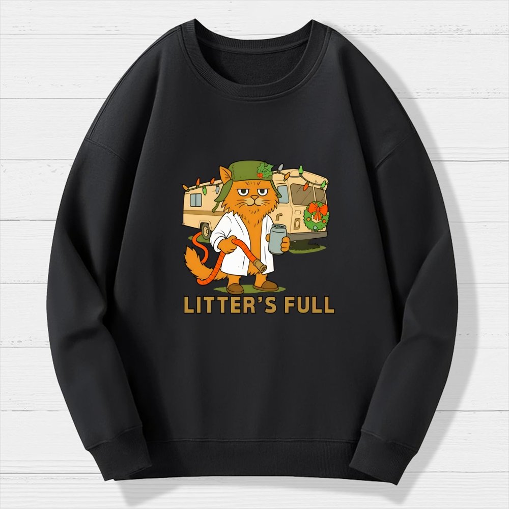 Christmas Shitters Full Cat Geek Cotton Sweatshirt