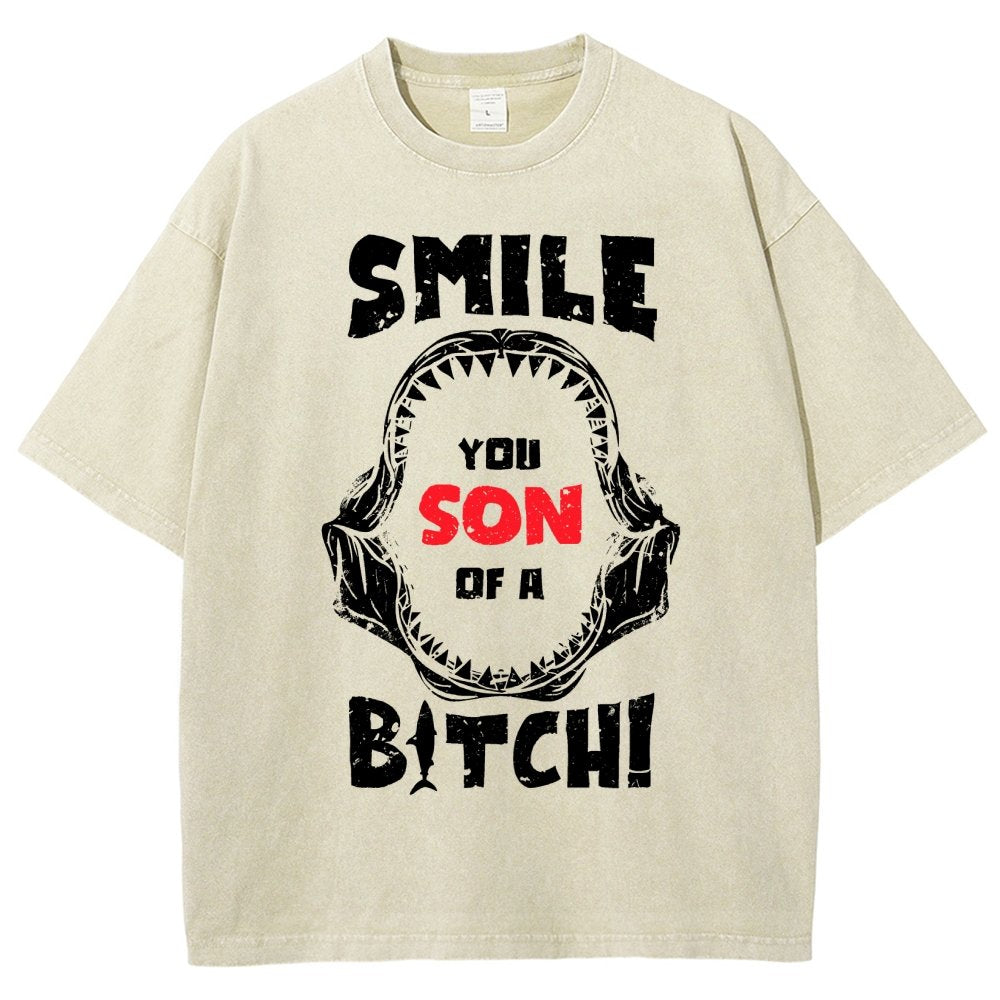Smile You Son of a... Vintage Distressed T-shirt