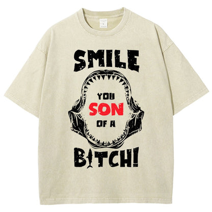Smile You Son of a... Vintage Distressed T-shirt
