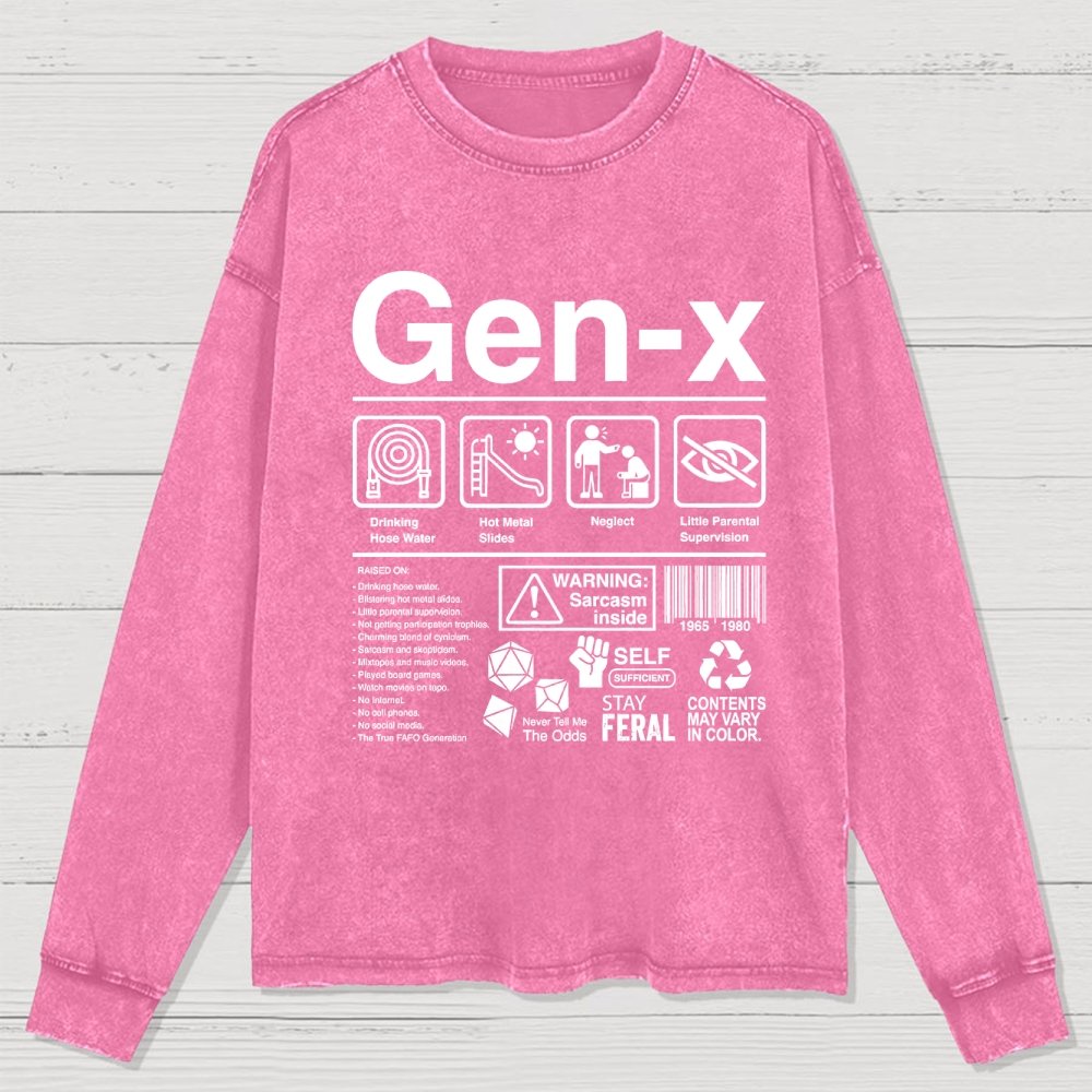 Gen X Label Washed Long Sleeve Tee