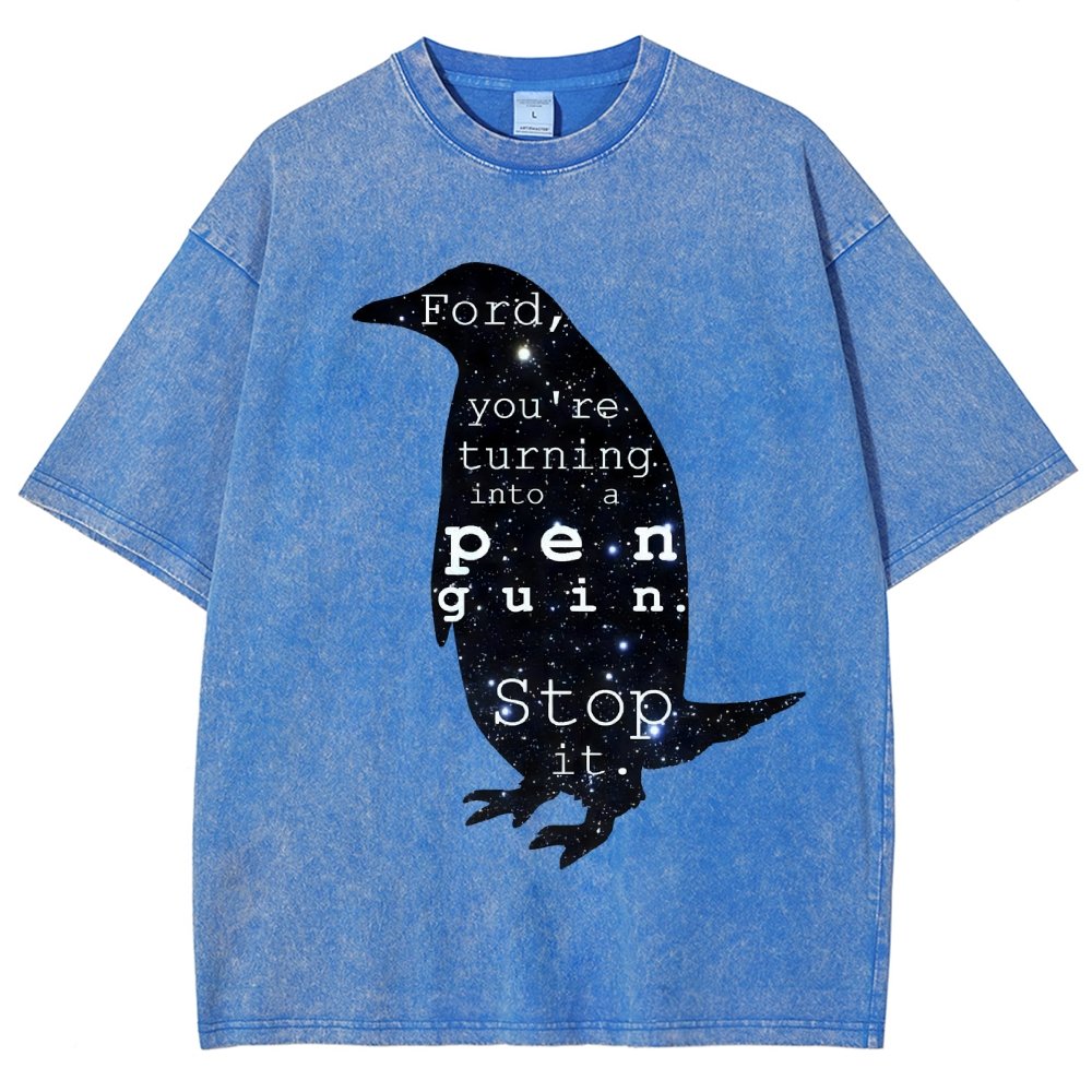 Ford, you’re turning into a penguin. Stop it Vintage Distressed T-shirt