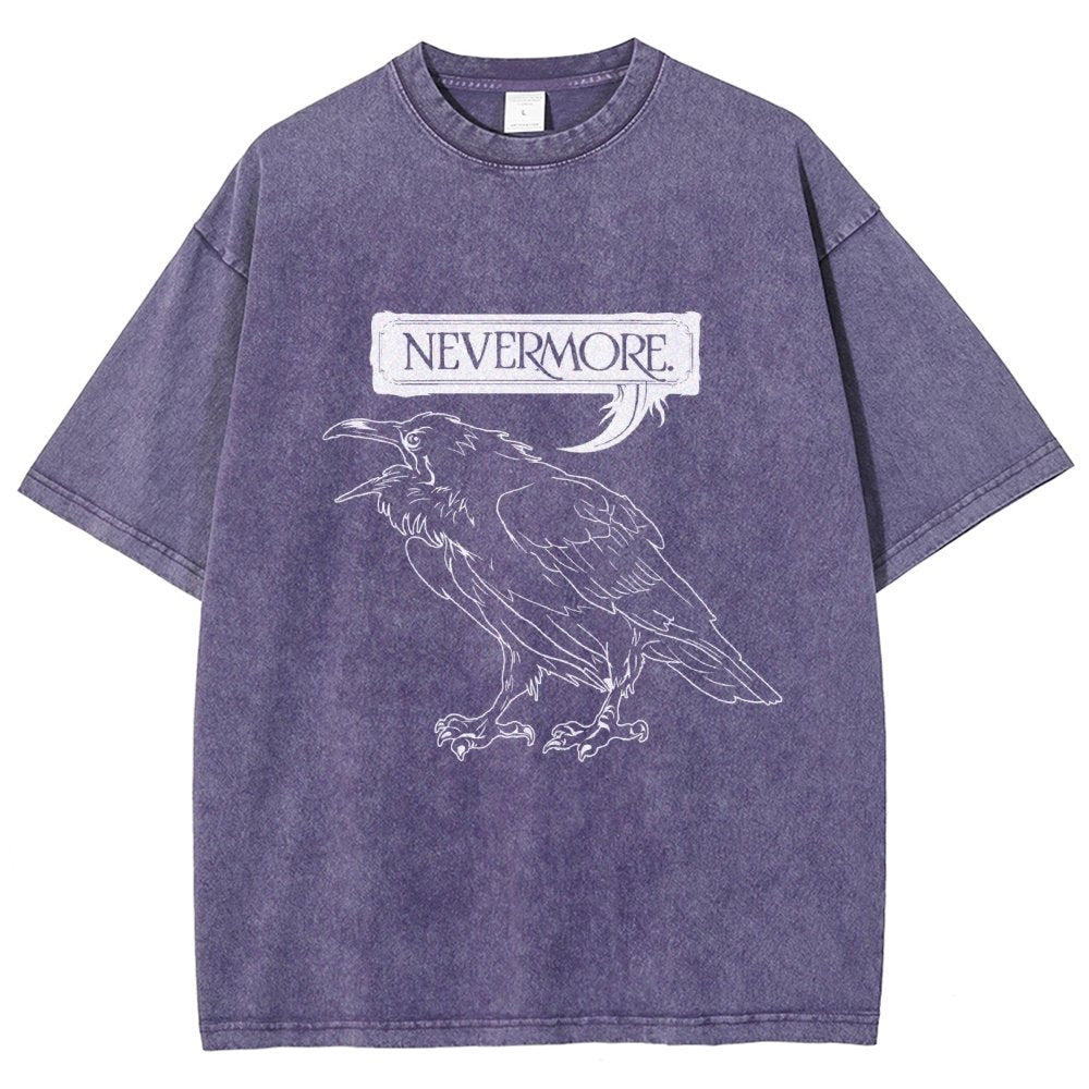 Nevermore Raven Vintage Distressed T-shirt