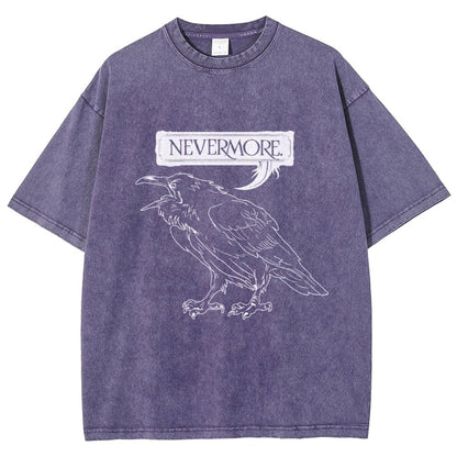 Nevermore Raven Vintage Distressed T-shirt