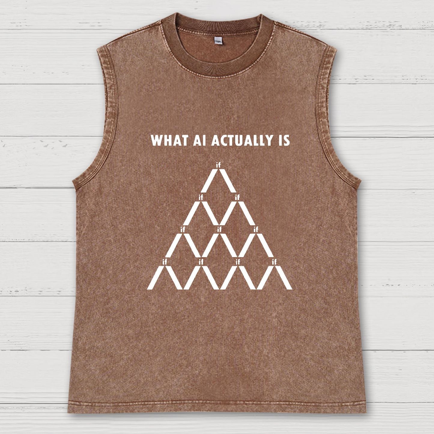 Artificial Intelligence Machine Learning Vintage Distressed Washed Tank