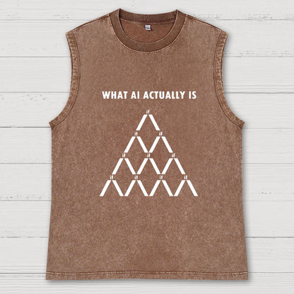Artificial Intelligence Machine Learning Vintage Distressed Washed Tank