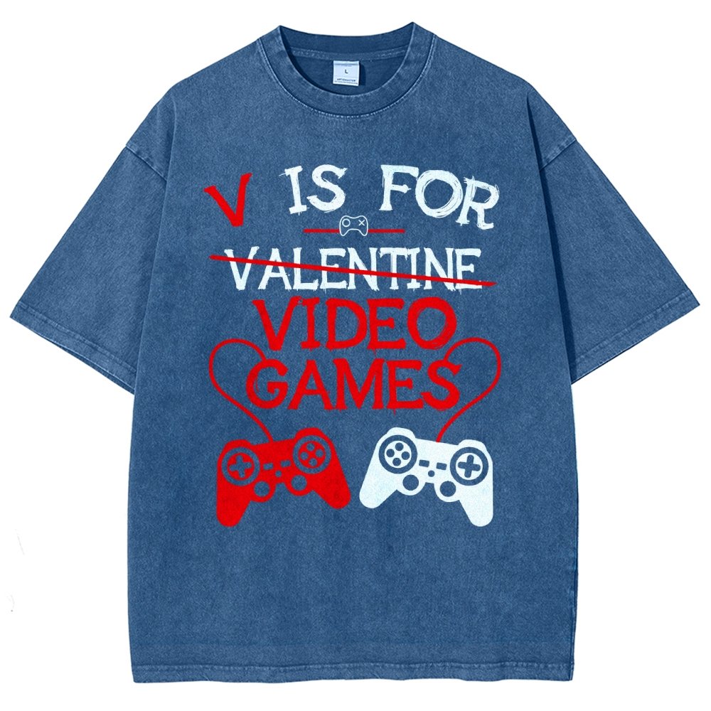Valentine's Day.Funny Gamer Valentine Nerd Vintage Distressed T-shirt