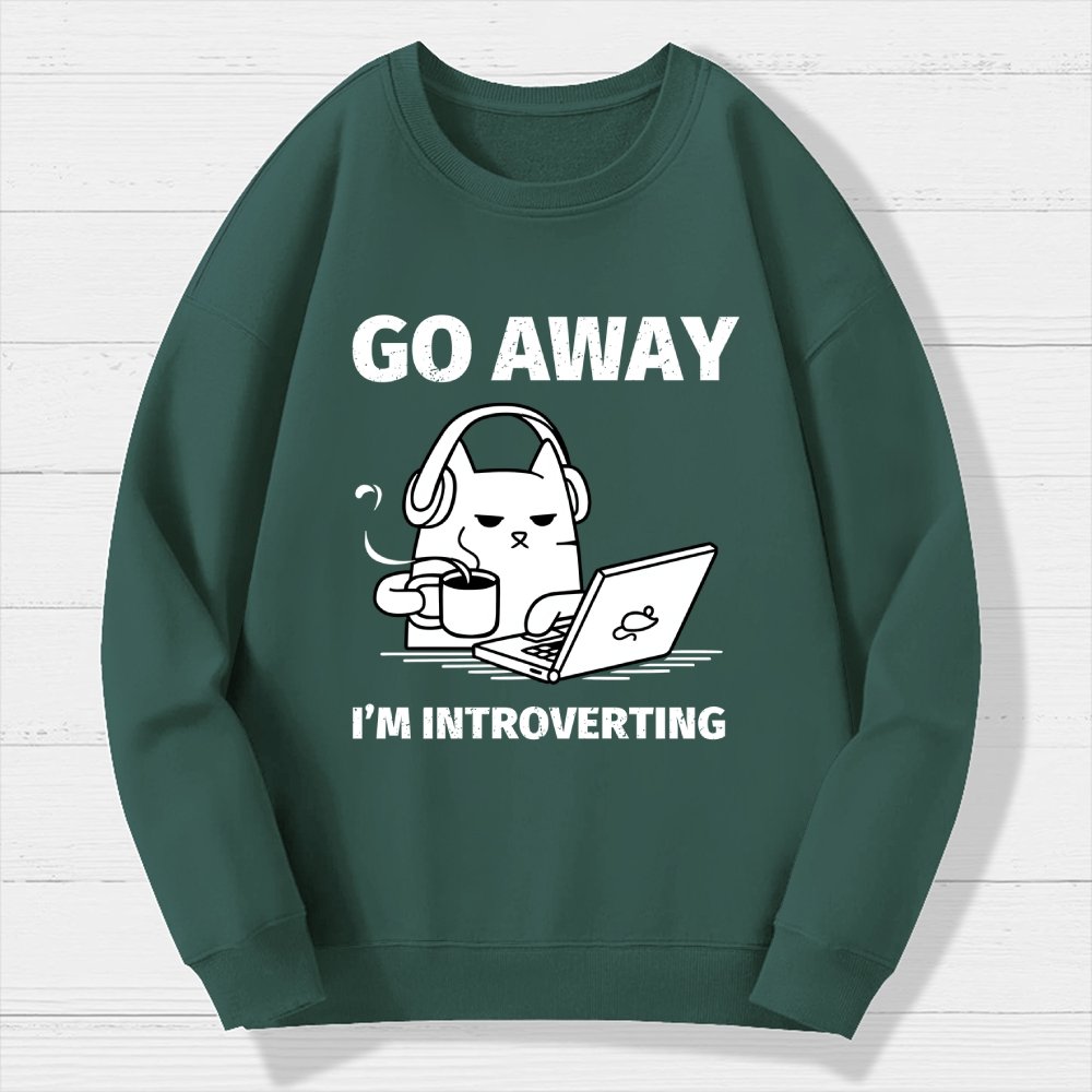 Go Away 'М Introverting Geek Cotton Sweatshirt