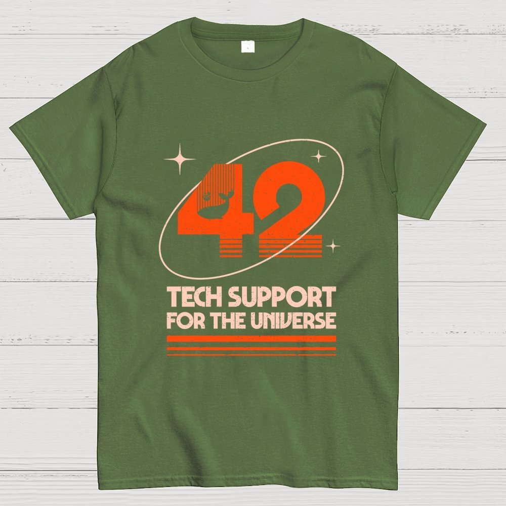 42 - Tech Support For The Universe Geek T-Shirt