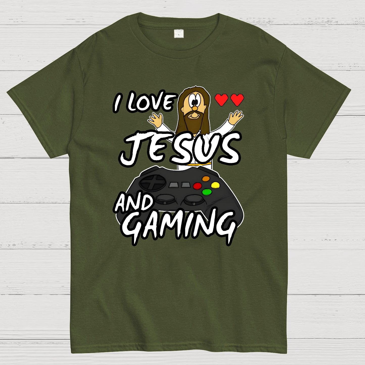 I Love Jesus And Gaming Geek T-Shirt